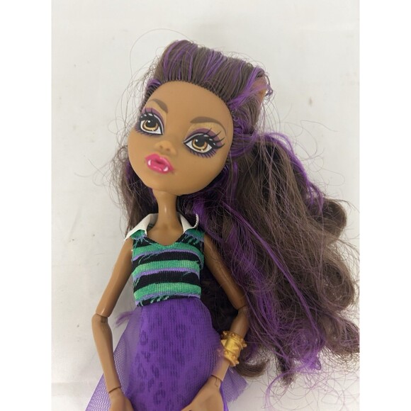 Mattel Monster High Clawdeen Wolf  Doll A Pack Of Trouble Play Set Green Dress - Picture 2 of 4